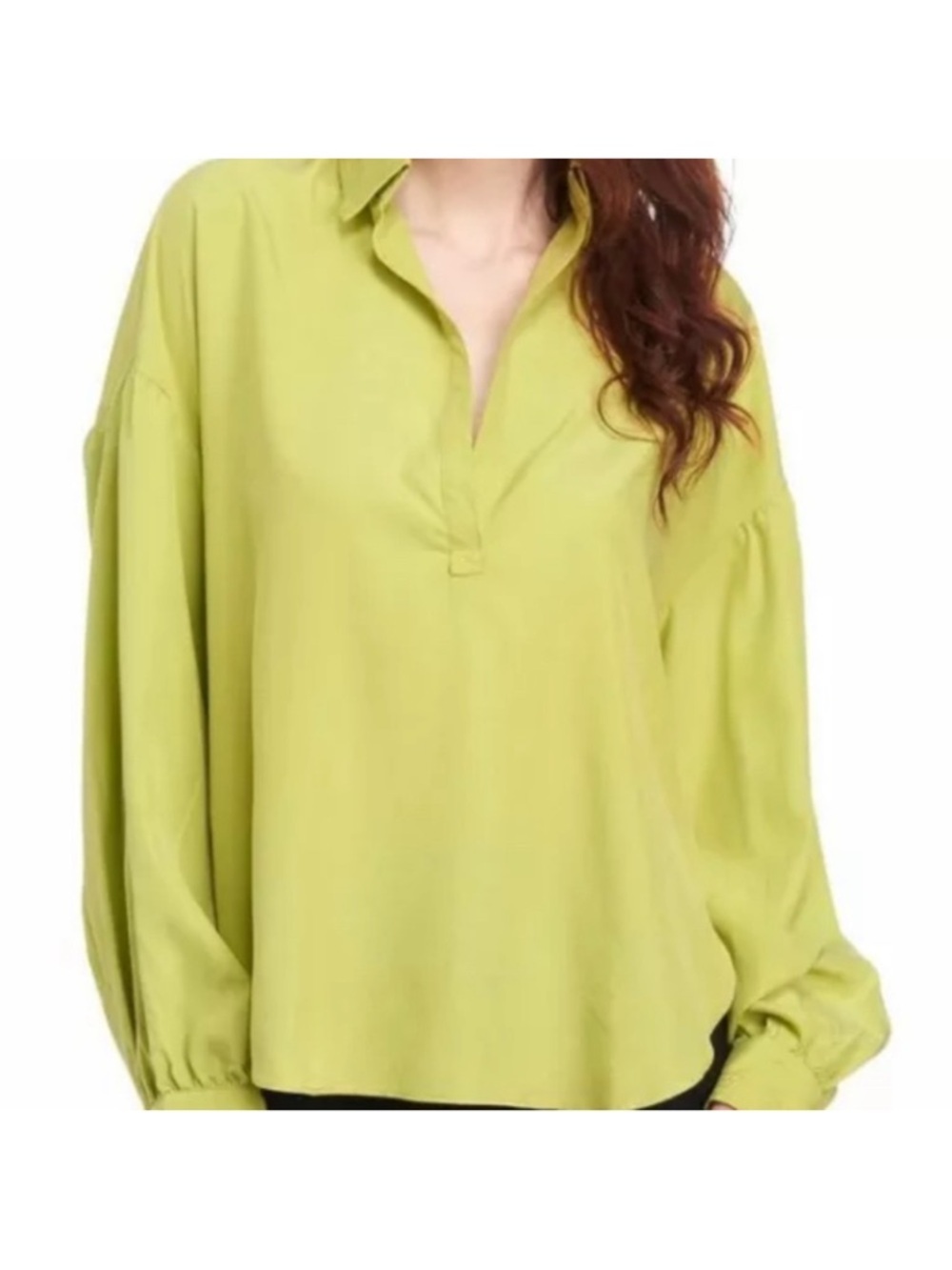 We The Free Large Olive Green Oversized Button-Front Shirt - Picture 9 of 15